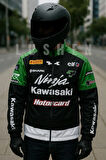 Yeşil Ninja Kawasaki Unisex Dijital Baskı Paraşüt Kumaş Oversize Baskılı Siyah Rüzgarlık Yağmurluk