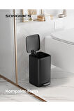 LTB591B0802 Kapaklı Banyo Çöp Kovası, 8L,