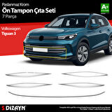 S-Dizayn VW Tiguan 3 Krom Ön Tampon Çıta Seti 2024 Üzeri A+ Kalite