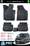 S-Dizayn Volkswagen Caddy 3D Pro Havuzlu Paspas 2010-2015 A+ Kalite