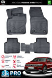 S-Dizayn Volkswagen Tiguan Allspace 3D Pro Havuzlu Paspas 2016-2024 A+ Kalite