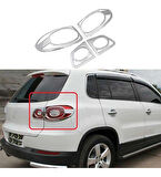 Volkswagen Tiguan Uyumlu 2008 2011 Arka Stop Kaplama ABS(Plastik)  Krom