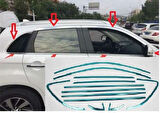 Mitsubishi Outlander Uyumlu 2008 Sonrası Cam Çerçevesi Krom
