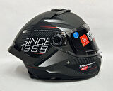 MT Thunder 4sv Luminence D1 Şefaf Vizörlü Kask Mat Renk - İç Güneş Vizörlü XL