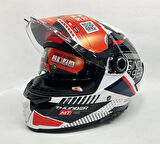 MT Thunder 4sv Luminence A7 Şefaf Vizörlü Kask Parlak Renk - İç Güneş Vizörlü XL