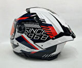 MT Thunder 4sv Luminence A7 Şefaf Vizörlü Kask Parlak Renk - İç Güneş Vizörlü XL