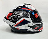 MT Thunder 4sv Luminence A7 Şefaf Vizörlü Kask Parlak Renk - İç Güneş Vizörlü XL