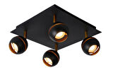 Lucide Belgium Binari 4lü Siyah Spot Led