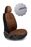 Seat Ibiza Hatchback 2009-2012 Aracınıza Uyumlu Koltuk Kılıfı Luxe Deri Taba