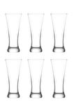 Lav sorgun meşrubat kokteyl bardağı  - 6 lı bira bardağı