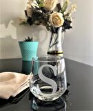DECOSTYLE S Harfli Cam Bardak 1 Ad