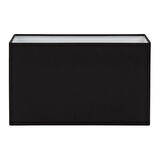 Levaillant Siyah Dikdörtgen Abajur Şapka – Şık Tasarım, 30 cm Uzun Kenar / 18 cm Kısa Kenar / 20 cm Yükseklik