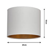 Levaillant Krem Abajur Şapka & Başlık – İçi Gold Kaplama, 20 cm Çap, 18 cm Yükseklik