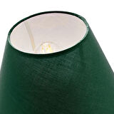 Levaillant Koyu Yeşil Konik Abajur Şapka – Zarif ve Modern, Üst 22 cm / Alt 40 cm Çap