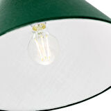 Levaillant Koyu Yeşil Konik Abajur Şapka – Zarif ve Modern, Üst 22 cm / Alt 40 cm Çap