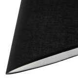 Levaillant Siyah Konik Abajur Şapka – Şık ve Modern, Üst 22 cm / Alt 40 cm Çap