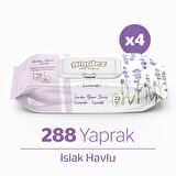 Giggles Lavanta Kokulu Islak Havlu 72'li 4 Paket 288 Mendil 