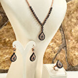 Elmas Montür Rosegold Özel Üretim Gümüş Set Takım - LVRSET16