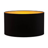 Levaillant Siyah Lambader Şapka & Başlık - İçi Gold Kaplama, 45 cm Çap, 26 cm Yükseklik - Özel Üretim & Kusursuz İşçilik