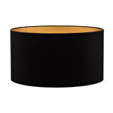Levaillant Siyah Lambader Şapka & Başlık - İçi Gold Kaplama, 45 cm Çap, 26 cm Yükseklik - Özel Üretim & Kusursuz İşçilik