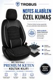 Citroen C4 2020+ Uyumlu Levante Serisi Bel Destekli Keten Füme Beyaz Koltuk Kılıfı