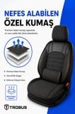 Toyota Camry 2012+ Uyumlu Levante Serisi Bel Destekli Keten Füme Turuncu Koltuk Kılıfı