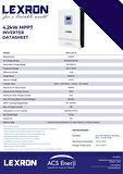 Lexron 24 V 4.2 KW Mppt 90-500V DC Input Yüksek Voltaj Tam Sinüs Akıllı İnverter