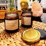 MYSTIC WOOD SANDAL, VANİLYA AMBER KAVANOZ SOYA MUM