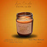 EXOTIC GLAM AMBER KAVANOZ SOYA MUM- PAÇULİ,YLANGYLANG -VANİLYA 