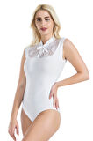 Sıfır Kol Dantelli Kadın Body 336