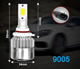 HB3 9005 Şimşek Etkili Led Xenon 6000K Beyaz