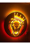 Aslan Led Işıklı Tablo