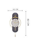 E X C L U S I V E Milano Time (LACİVERT LAKE) - Quartz Mekanizmalı (40X80CM) Metal Duvar Saati