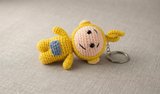 El Örgüsü Amigurumi Teletabiler Laa-Laa Anahtarlık - Sarı Çizgi Film Karakteri