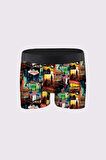 3'lü Erkek Desenli Boxer Paketleri %95 Pamuk Premium Collection - Çok Renkli