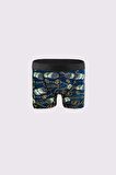 5'li Premium Erkek Desenli Boxer Paketi %95 Pamuk Extra Esnek