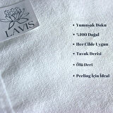 LAVİS Banyo Hamam Kesesi 4adet Peeling - Ölü Deri Soyucu, Pürüzsüz & Işıltılı Cilt