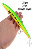 18 cm 24 gr.Lazer Turna Rapala,Levrek Rapala ,,Sahte Lures Yapay Yem