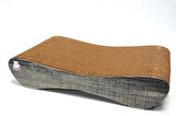 Dekoratif Karton Kedi Tırmalama Kanepesi (43x24x8,5 cm) Small - Antrasit Ahşap Desen