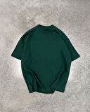 Livizmir Moda Unisex Basic Bisiklet Yaka Oversize T-Shirt - Haki