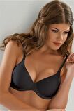 Siyah Sütyen Desteksiz Dolgusuz Soft Cup Basic Lejardin9600