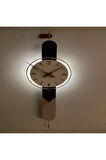 Holland Endles Ledli Cam Seirisi - ANTRASİT SİYAH - Pilli LED - Modern Duvar Saati