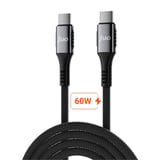 Juo 60W USB Type-C to Type-C Örgülü PD Hızlı Şarj ve Data Kablosu 2 Metre