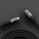 Juo 60W USB Type-C to Type-C Örgülü PD Hızlı Şarj ve Data Kablosu 2 Metre