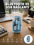 Lexroo Bluetooth 5.2 Destekli Mavi Pilli Kablosuz Mouse Yeni Nesil