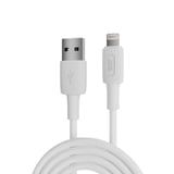 Juo 12W 2.4A USB-A to Lightning iPhone iPad ile Uyumlu Silikon Hızlı Şarj ve Data Kablosu Beyaz 1