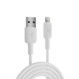 Juo 12W 2.4A USB-A to Lightning iPhone iPad ile Uyumlu Silikon Hızlı Şarj ve Data Kablosu Beyaz 1