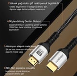YUMIKRA Ultra Sertifikalı HDMI 2.1 Kablo, 8K@60Hz, 4K@240Hz, 48 Gbit/s, HDMI Sertifikalı - 1.5 Metre