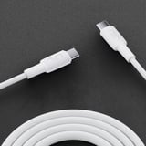 Juo 60W USB Type-C to Type-C Silikon Hızlı Şarj ve Data Kablosu Beyaz 2 Metre