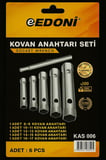 Edoni Kovan Anahtar Seti, 6 Parça, Ergonomik El Tutamağı, Dayanıklı Çelik Malzeme